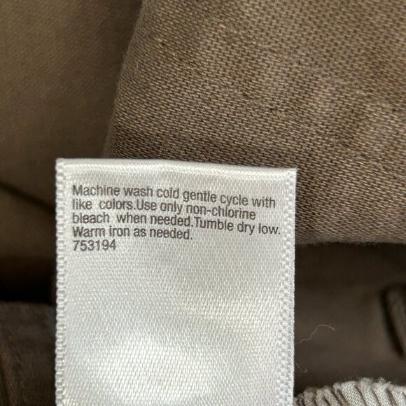 ST JOHNS BAY Womens Sz 10 Capri Pants Brown Stretch Cotton Light Midweight - Picture 11 of 11